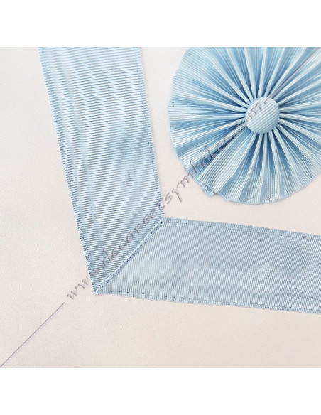 TRE020C-3-blue-rosettes-aprons-master-french-modern-rer-philosophical-decorations-fm-masonic-accessories