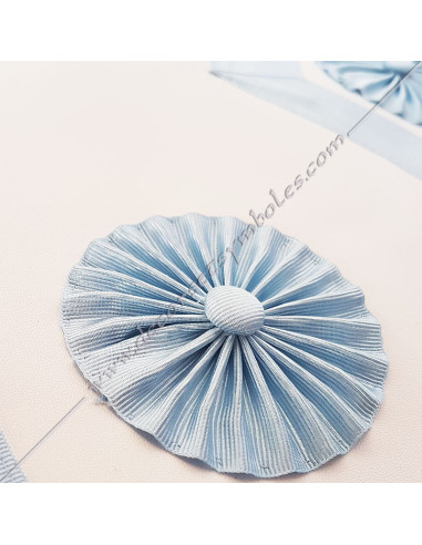 TRE020C-3-blue-rosettes-aprons-master-french-modern-rer-philosophical-fm-decorations-masonic-accessories