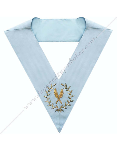 SRFM014C-secretaries-masonic-collars-officers-sashes-ribbons-feathers-french-modern-acacia-tools-fm