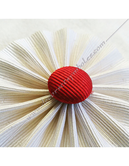 ACC024-rosettes-whites-button-red-rer-scottish-rectified-cbcs-ecuyer-novice-decorations-masonic-fm-mesa