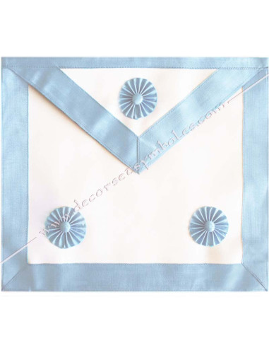 TRE020C-3-blue-rosettes-aprons-master-french-modern-rer-philosophical-decorations-masonic-accessories-fm
