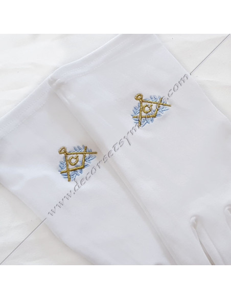 GCB070-white-masonic-gloves-embroideries-square-compass-gold-acacia-blue-ceremony-clothes-cotton-nylon-fm