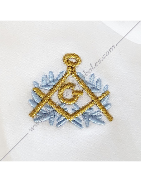 GCB070-white-masonic-gloves-embroideries-square-compass-gold-acacia-blue-ceremony-clothes-cotton-fm-nylon