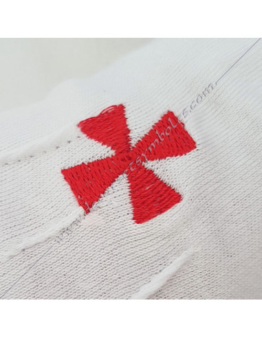 GCC010-white-masonic-embroidered-cross-templars-cotton-rectified-scottish-accessories-orders-fm-interiors