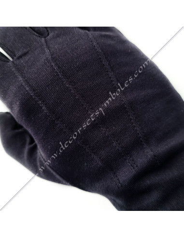 GCN090-gants-maconniques-noirs-coton-lycra-nylon-4e-degre-maitres-secrets-reaa-tenues-ceremonies-femmes-hommes-fm