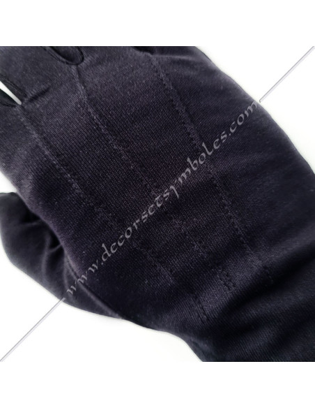 GCN090-gants-maconniques-noirs-coton-lycra-nylon-4e-degre-maitres-secrets-reaa-tenues-ceremonies-femmes-hommes-fm