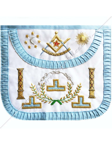 TRFT050C-french-traditionnal-aprons-worshipfuls-masters-decorations-masonic-meetings-ceremonies-symbols-fm