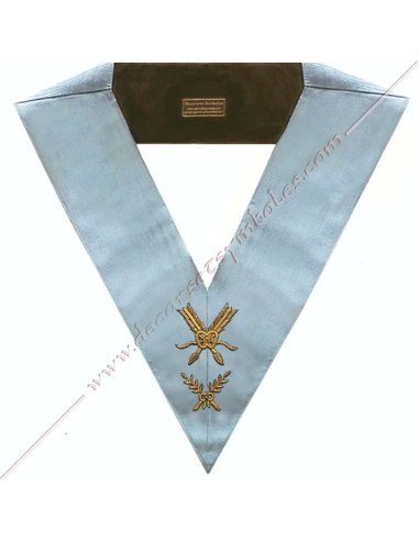 SRFT004C-officers-secretaries-traditional-french-collars-sashes-masonic-ribbons-acacia-feathers-tools-fm