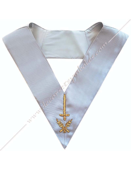 SRFM010C-roofer-masonic-collars-sashes-french-modern-philosophical-sword-acacia-branches-tools-fm
