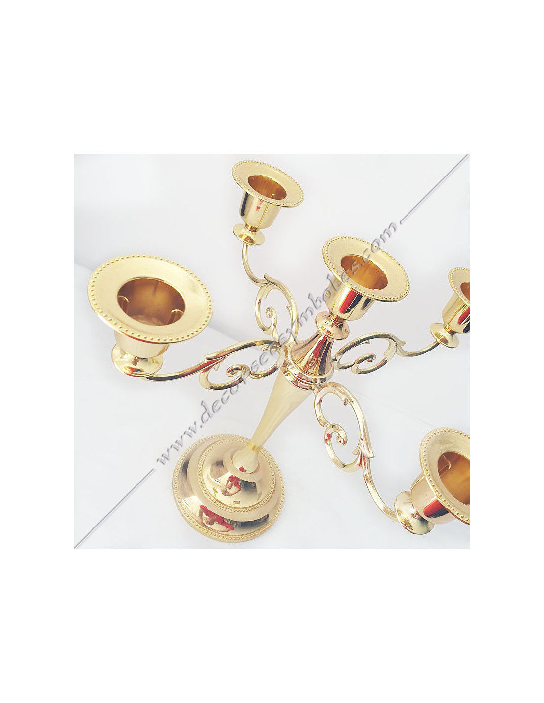 Relaxdays Chandelier, Design Vintage, Bougies Pilier Jusqu’à 4 Cm Candelabre Shabby Chic Interieur Exterieur Dore 85650864 - 10
