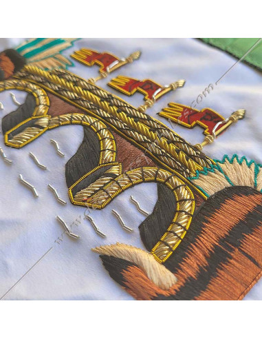 Masonic apron Chevalier Orient 3rd Order French Rite with bridge