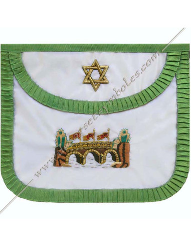 Masonic apron Chevalier Orient 3rd Order French Rite with bridge