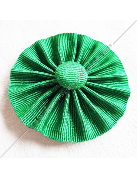 ACC020-cocardes-rosettes-maconniques-vertes-3e-ordre-chevaliers-orient-rites-francais-cordons-baudriers-accessoires-fm