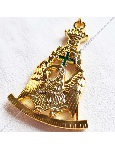 BBS242-bijoux-4e-ordres-rose-croix-verte-maconnique-francais-chapitre-princes-decors-fm-symboles-rituels