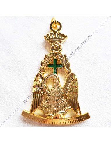BBS242-bijoux-4e-ordres-rose-croix-verte-maconnique-francais-chapitre-princes-decors-symboles-rituels-fm