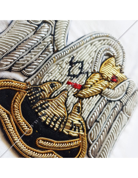 HRF016-pink-rose-cross-pelicans-masonic-aprons-4th-orders-french-chapters-wisdom-prince-grades-decorations-fm-rituals