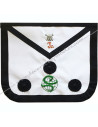 Reversible 4th Order French Rite Masonic apron, black and red
