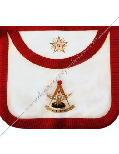 HRF476-gcg-opera-decorations-aprons-4th-orders-rose-pink-cross-prince-french-grades-wisdom-chapters-masonic-symbols-fm