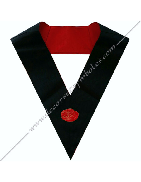 HRF144-sautoirs-4e-ordres-francais-chapitres-sagesse-grades-decors-maconniques-rose-croix-rose-fm-rouge
