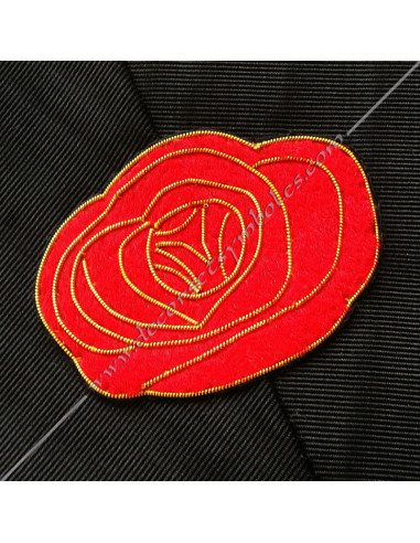HRF144-collars-4th-orders-french-chapters-wisdom-grades-decorations-masonic-pink-fm-rose-cross-red