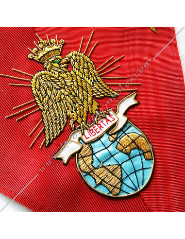 HRF503-libertas-4e-sautoirs-ordres-maconniques-cordons-rite-francais-decors-sagesse-chapitres-globes-fm-aigles