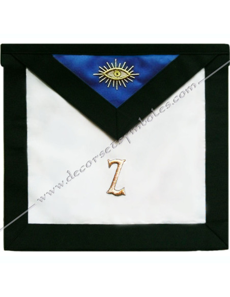 Secret Master of 4th degree of the AASR masonic apron with eye on bib